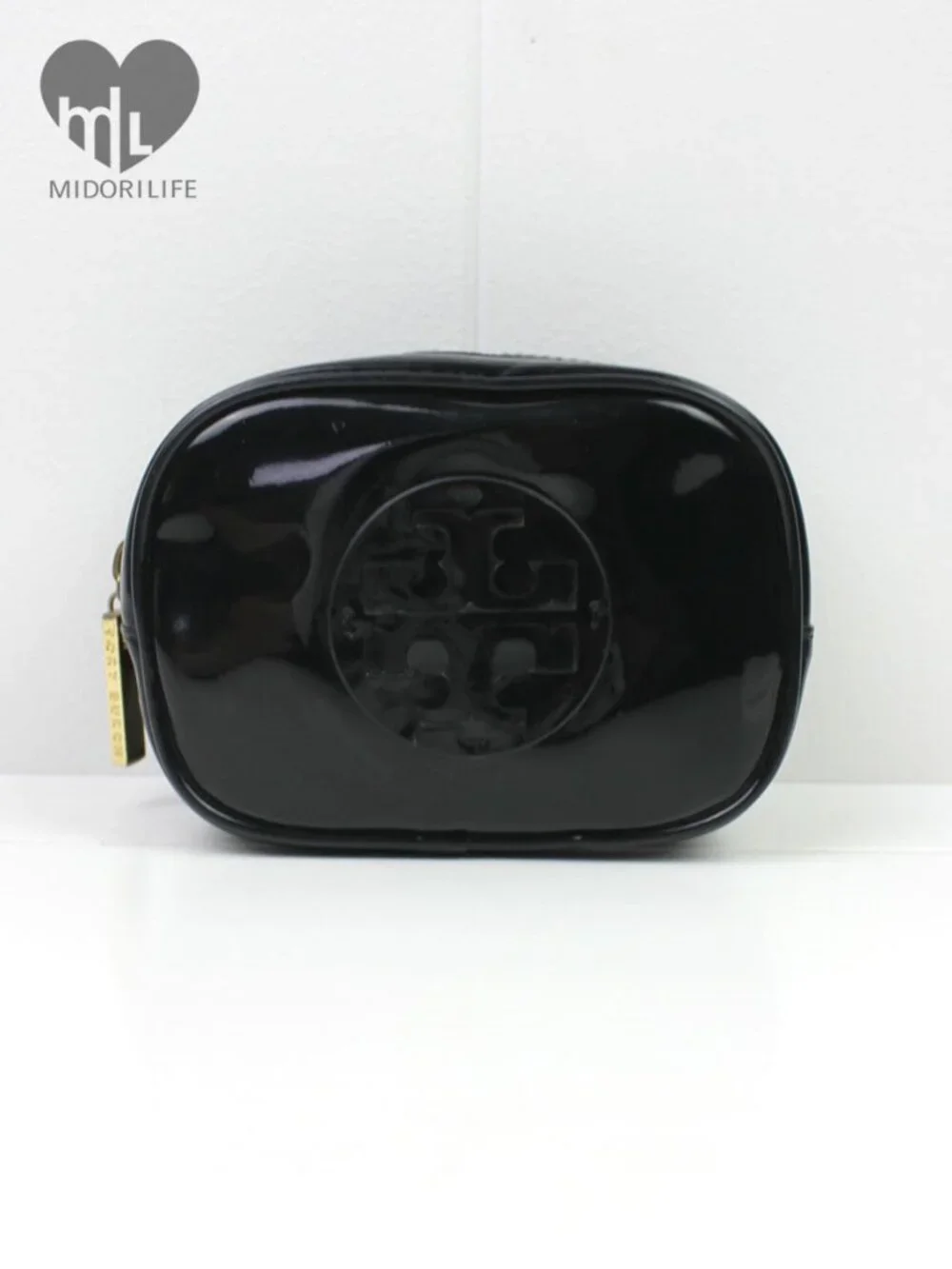 TORY BURCH Patent Leather Mini Miller Cosmetic Case